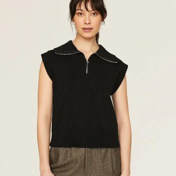 RAILS Women's Bodhi Sweater Vest Size S In Black - Picture 1 of 6